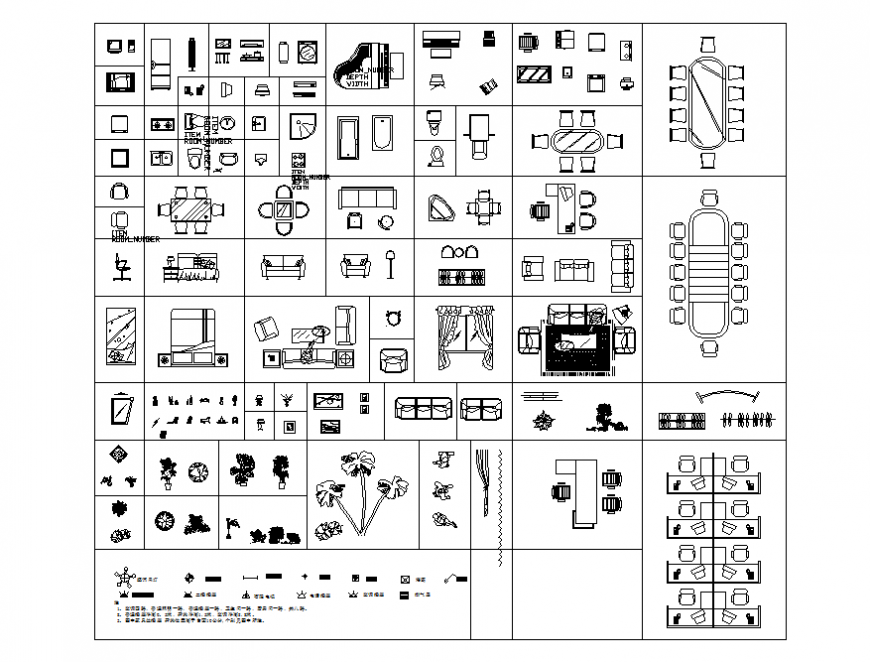 Office furniture cad blocks detail dwg file