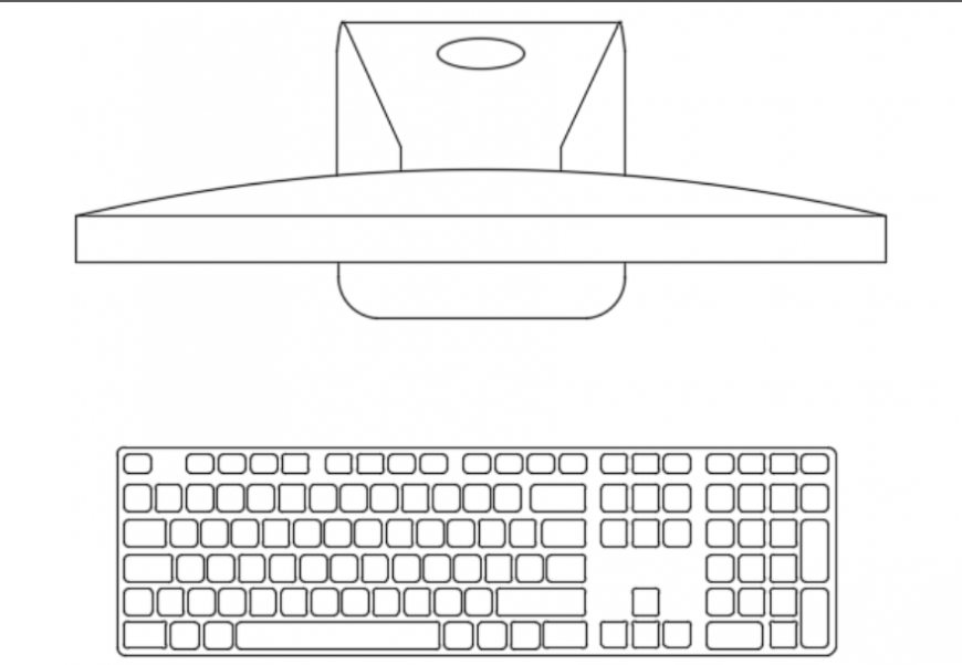 Office furniture monitor and keyboard