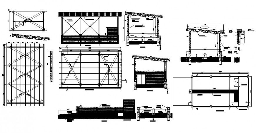 Office hygiene services section and installation details dwg file