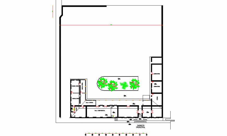 Office Lay-out Plan Detail in Autocad file detail