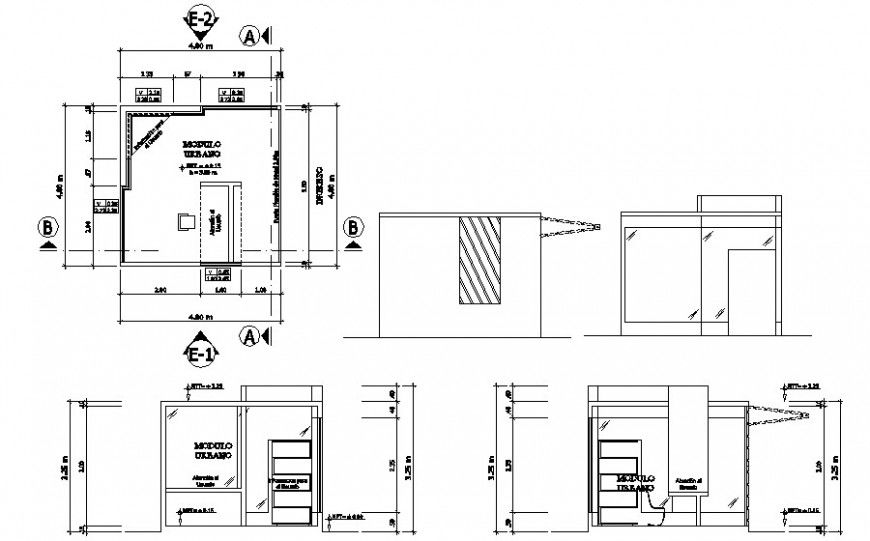 Office room blocks detail drawing in autocad software