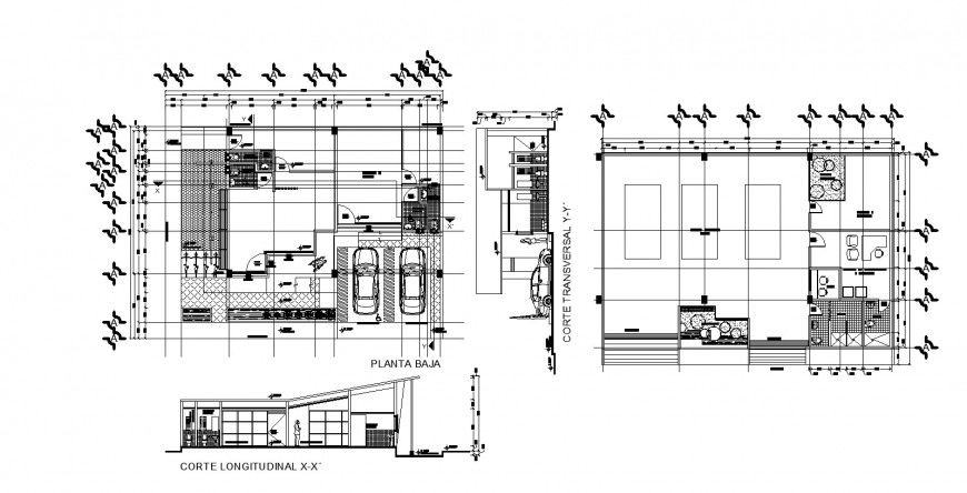 Office single floor building drawing in dwg AutoCAD file.