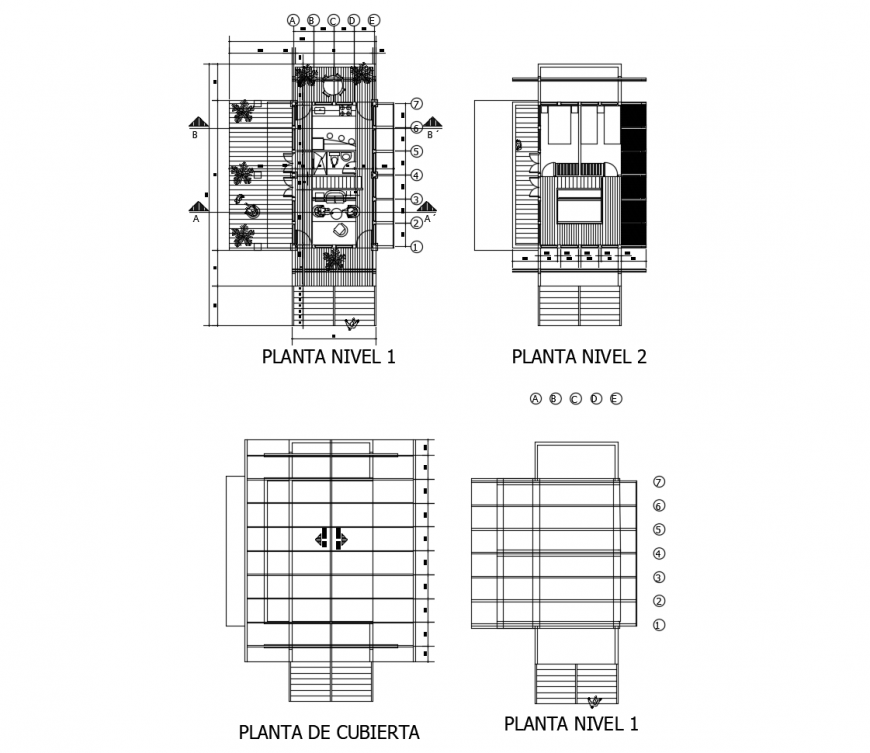 Office small units 2d view autocad file