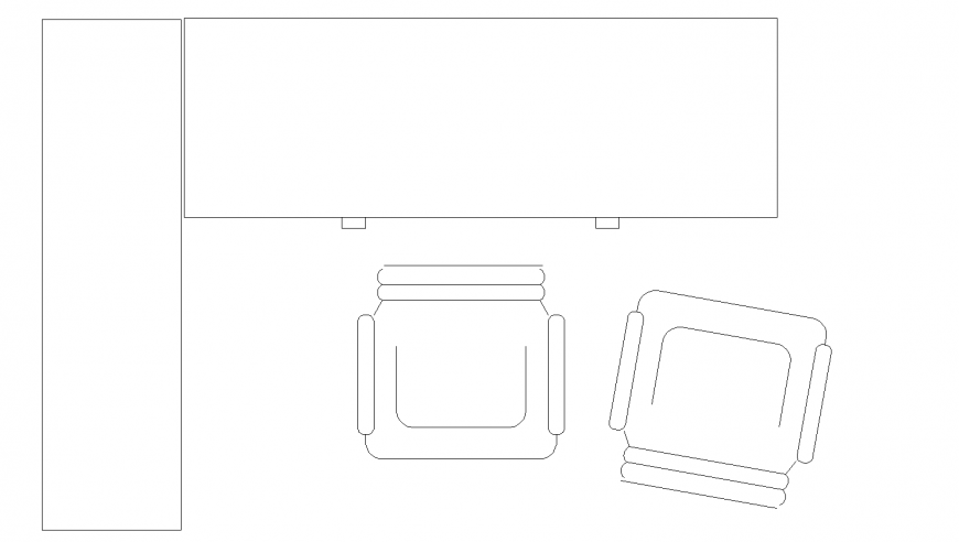 Office table plan drawing in dwg AutoCAD file.