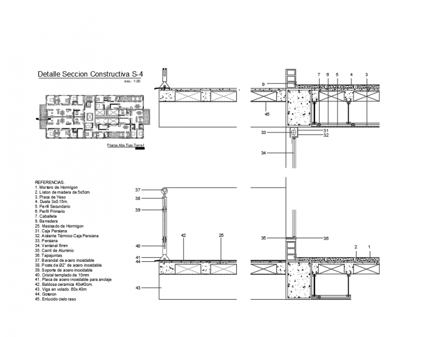 Office tower building plan with all floor ceiling construction details dwg file