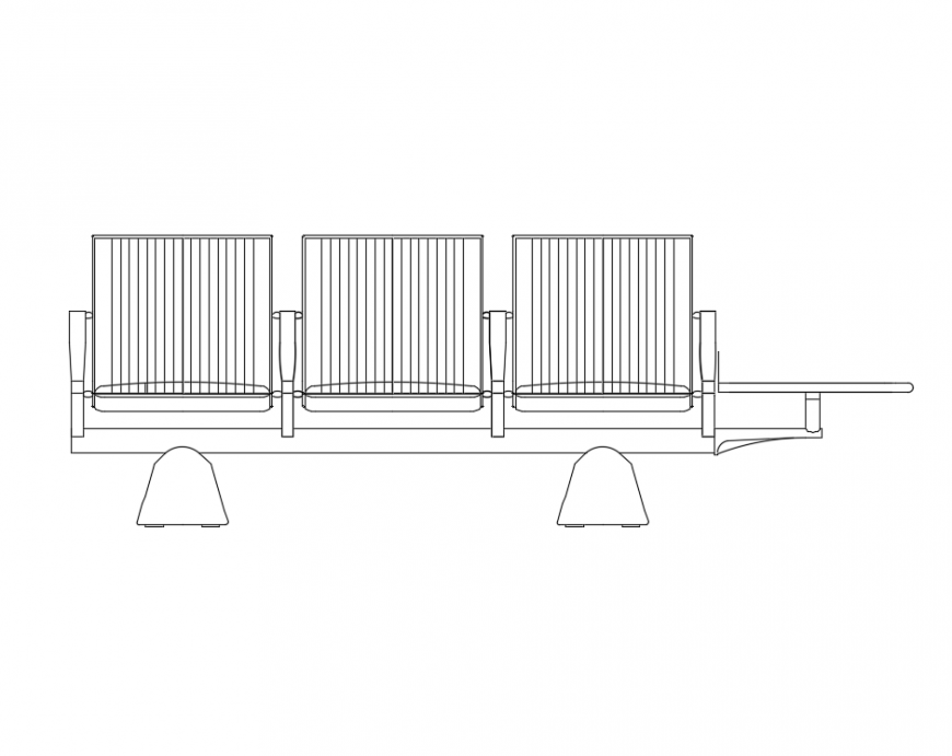 Office waiting area seating chairs top view cad block design dwg file