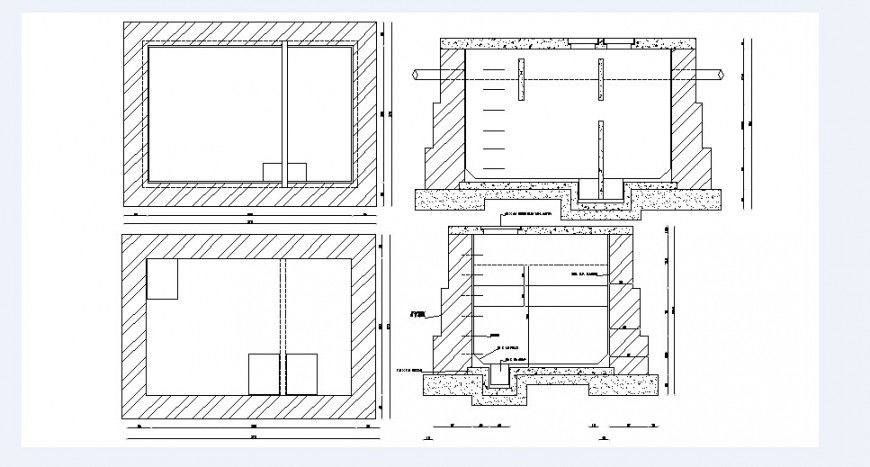 Office windows elevation and installation cad drawing details dwg file