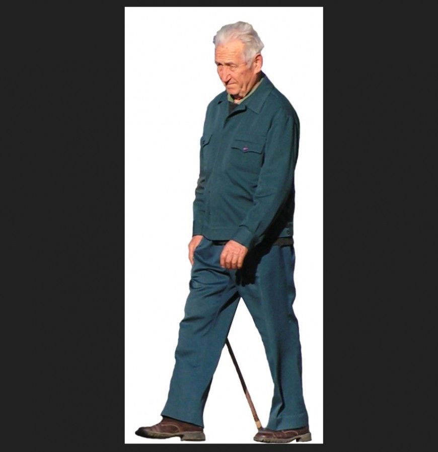 Old aged people detail 3d model layout photo file