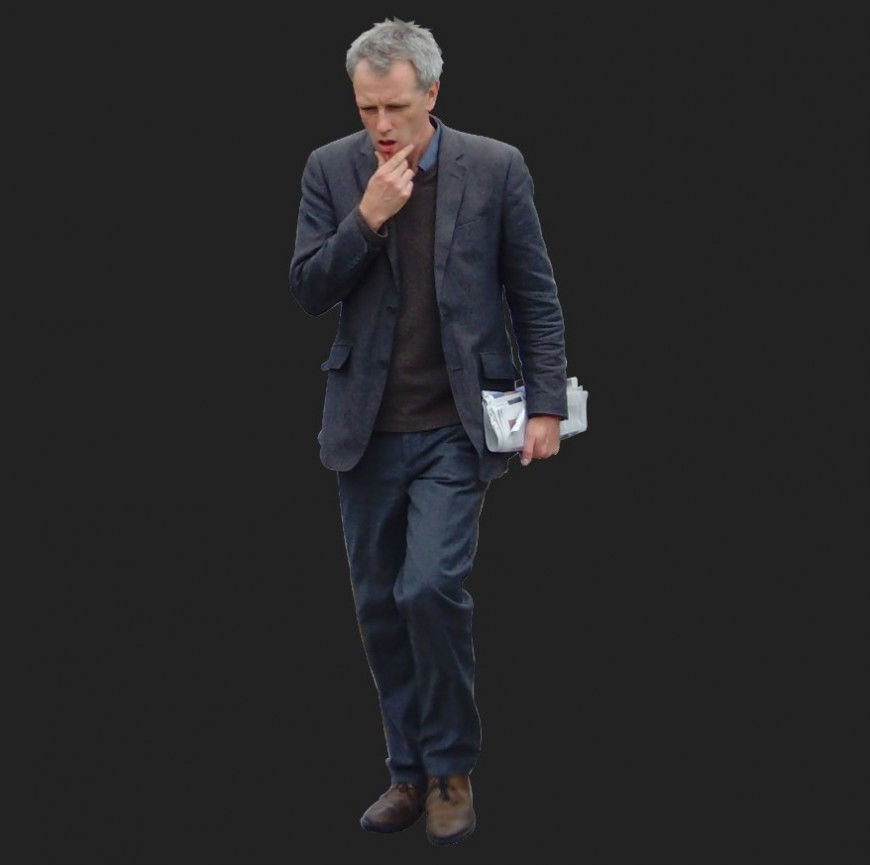 Old aged person detail 3d model layout JPEG file