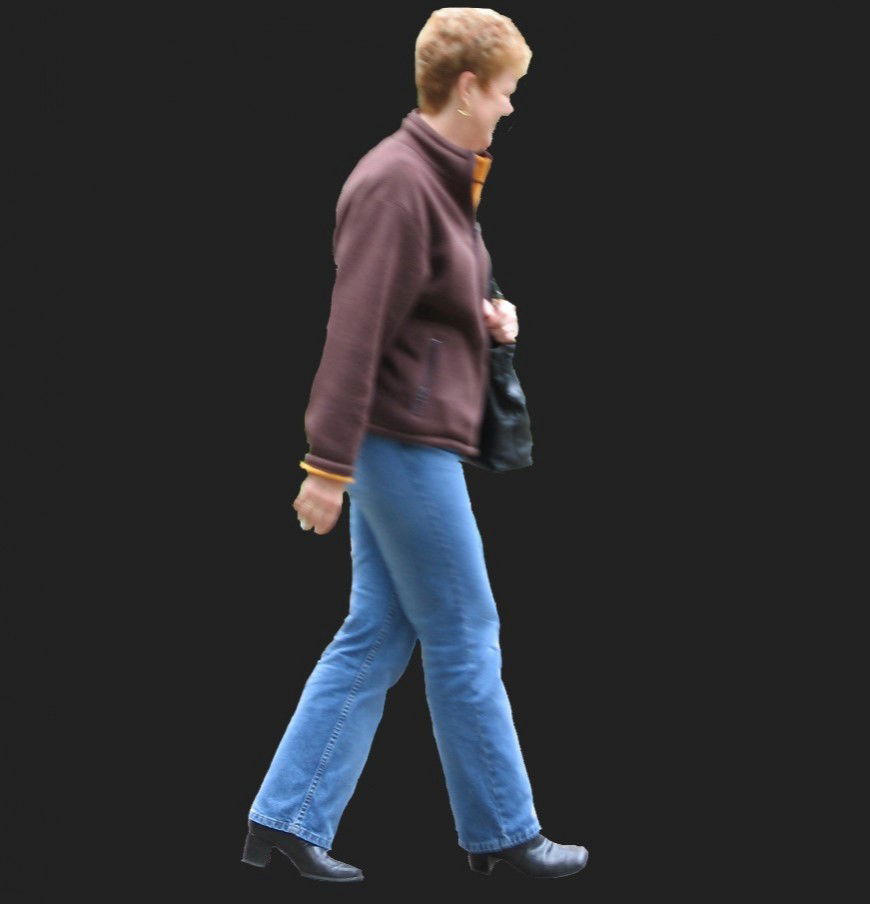 Old aged women CAD blocks 3d model layout JPEG file