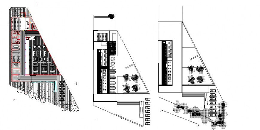 Old books library building floor plan distribution cad drawing details dwg file