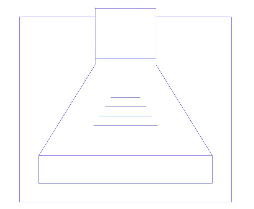 Old television top view elevation cad drawing details dwg file