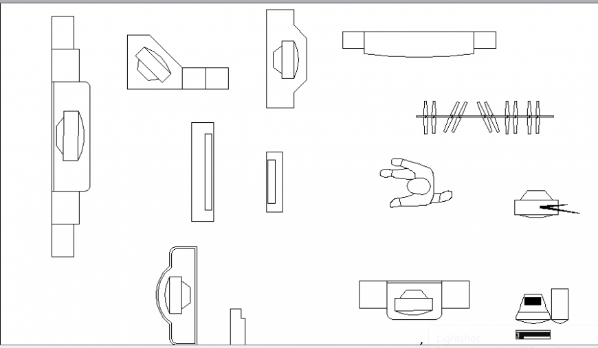 Old television with table top view elevations cad drawing details dwg file