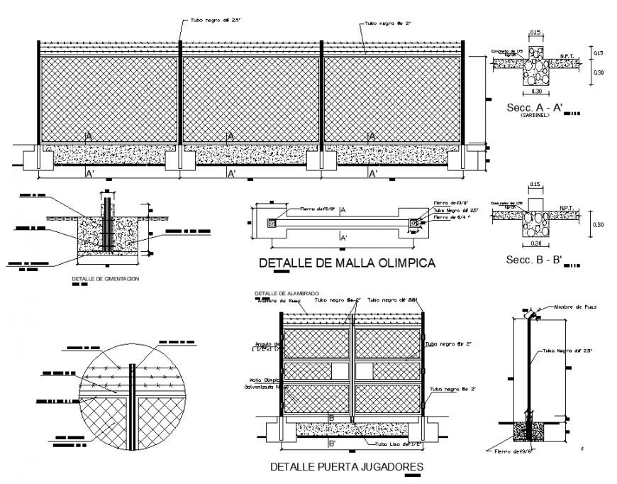 Olympic detail mesh detail drawing in dwg AutoCAD file.