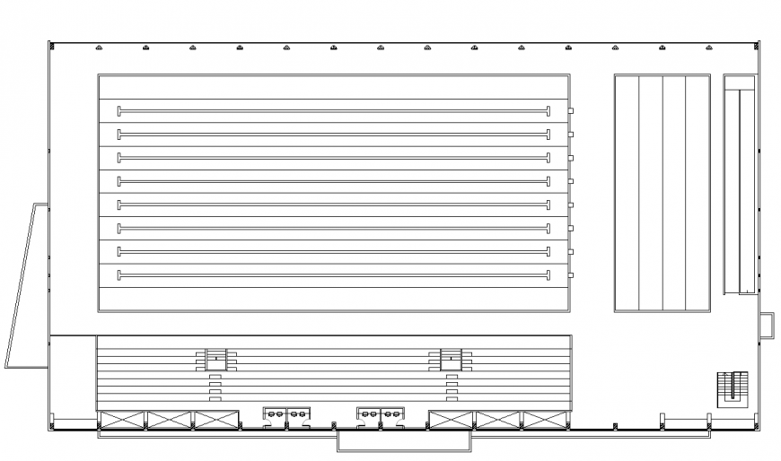 Olympic Swimming Pool plan detail 2d view layout file in autocad format