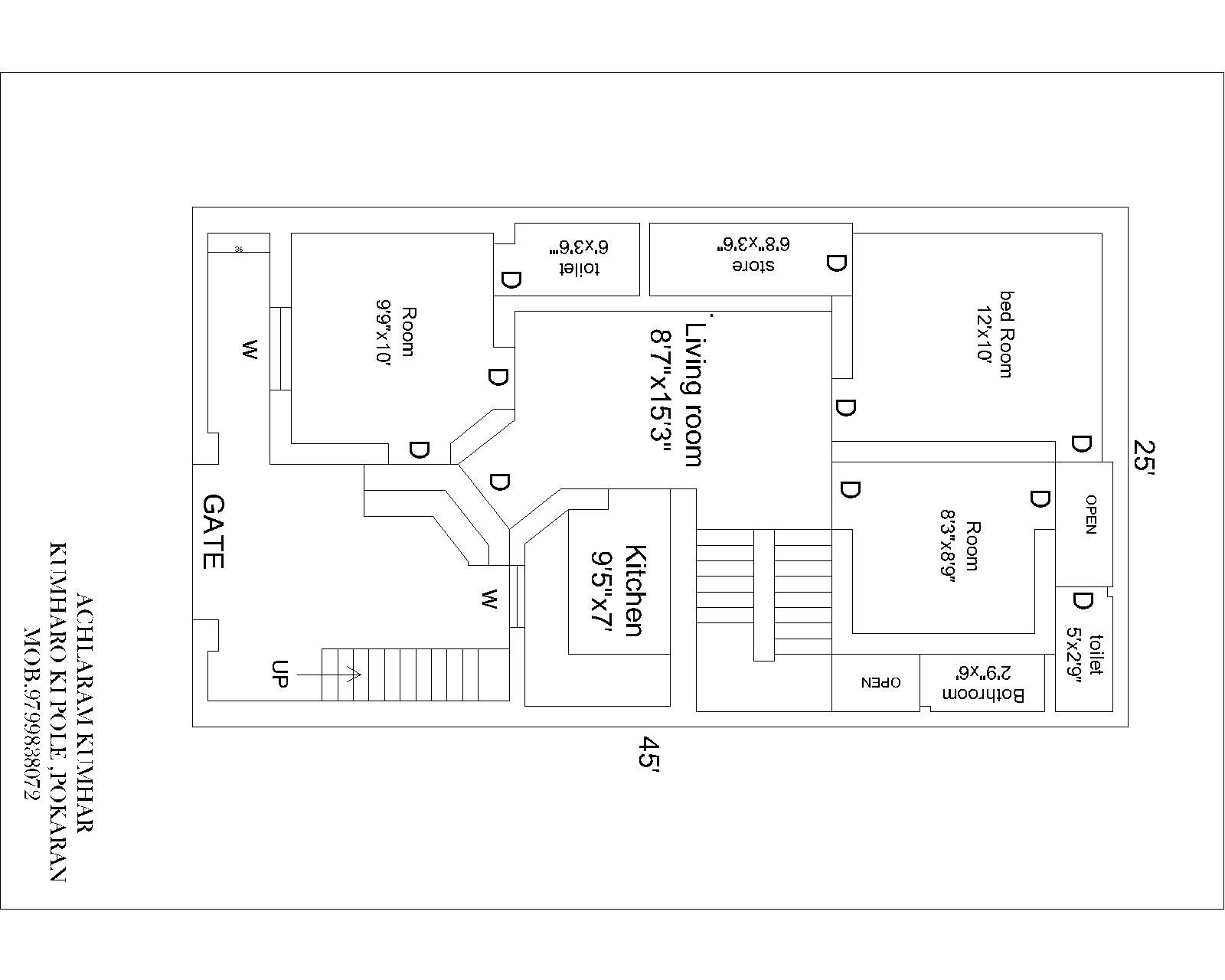 one fanily home dwg file