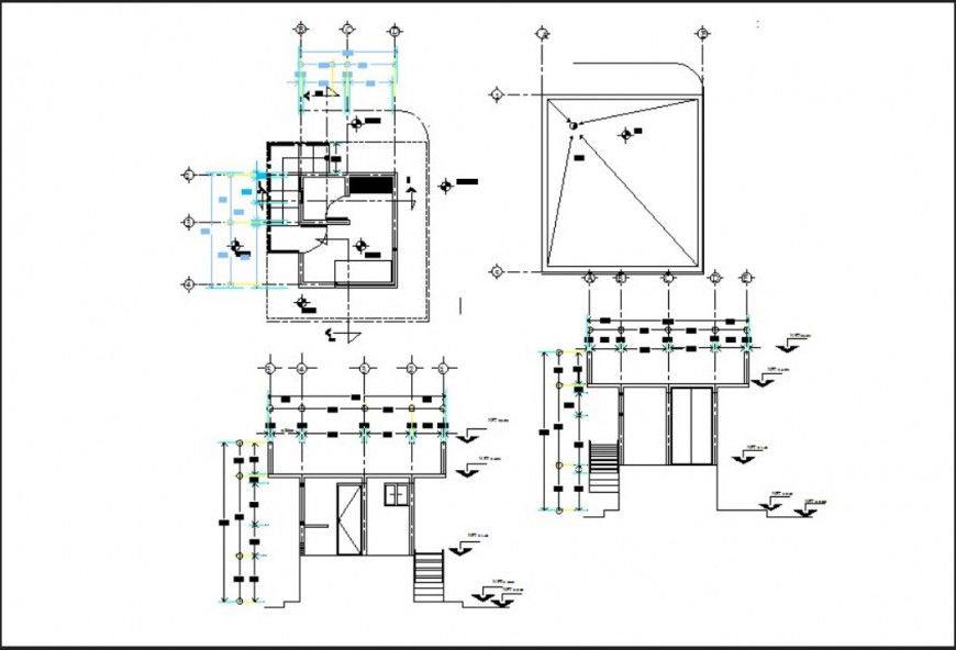 one bhk house plan detail 2d view CAD block autocad file