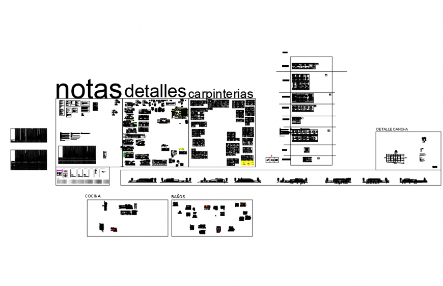 One family bungalow, elevation, sectional, structural, constructive details dwg file