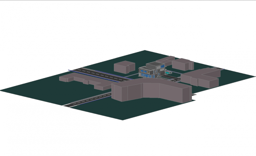 One family house 3d design with location cad drawing details dwg file