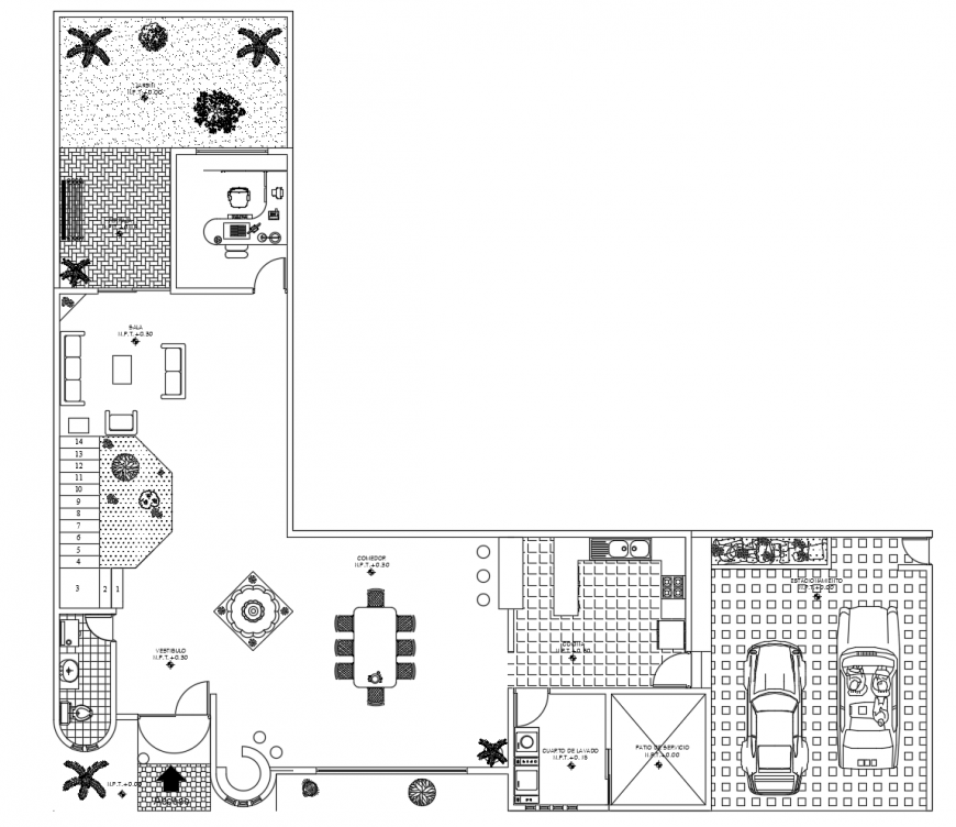 One family house detailed architecture layout plan cad drawing details dwg file