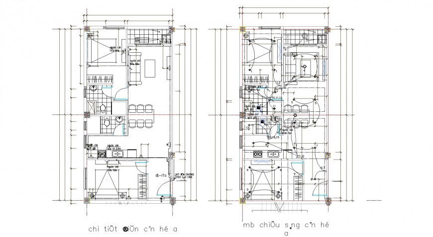 One family house floor plan and electric layout plan cad drawing details dwg file