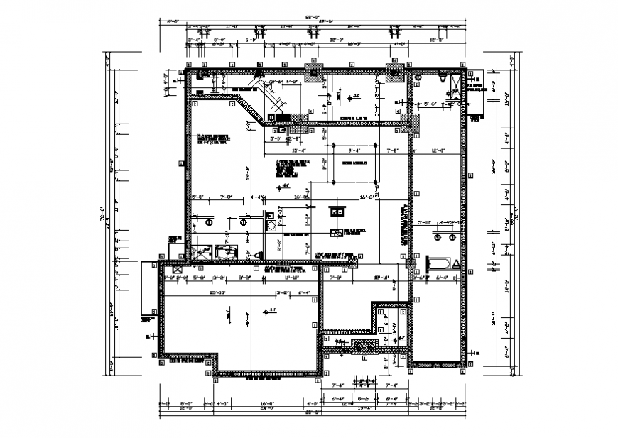 One family house framing plan cad drawing details dwg file