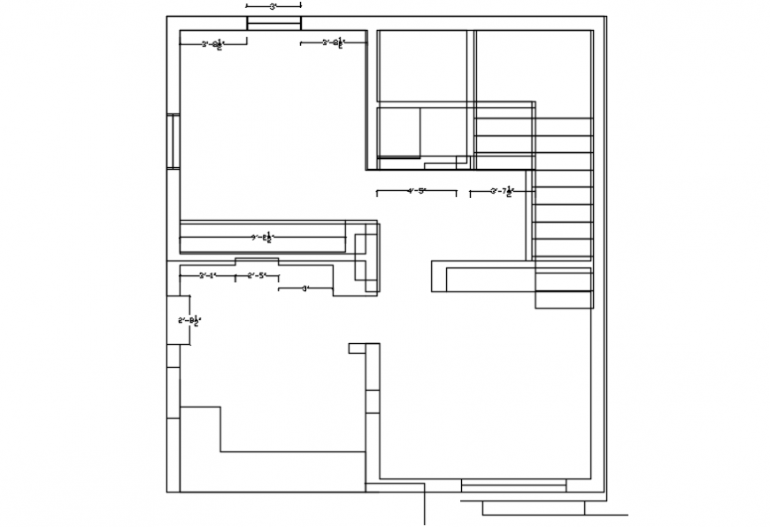 One family house framing plan structure cad drawing details dwg file