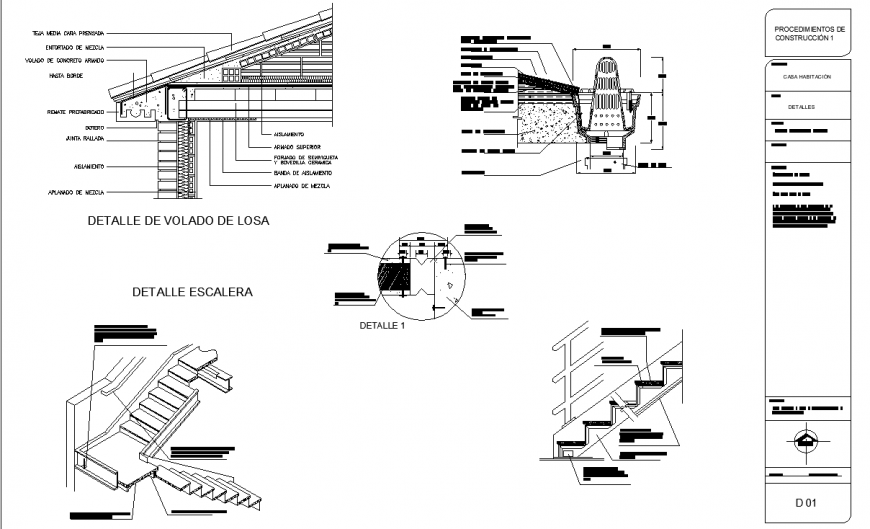 One family house joinery detail drawing in dwg file.