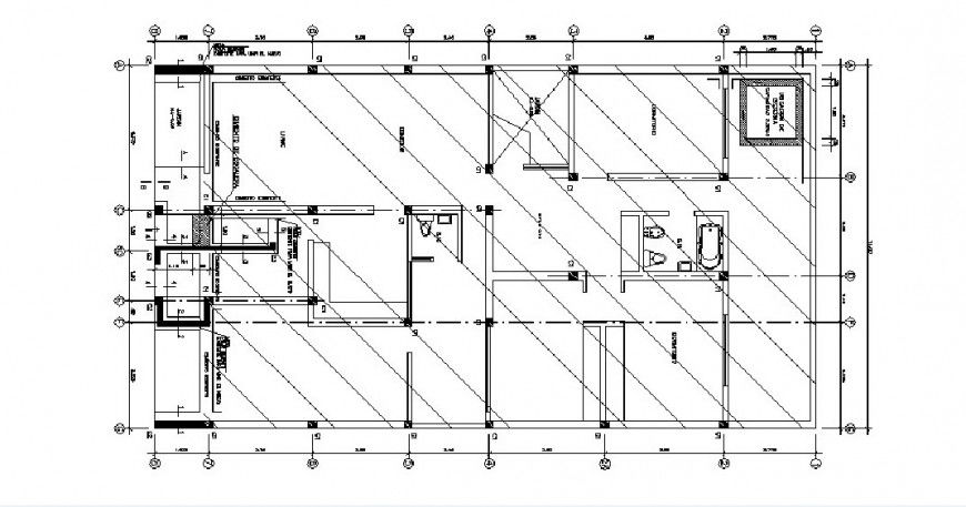 One family house layout plan and structure cad drawing details dwg file