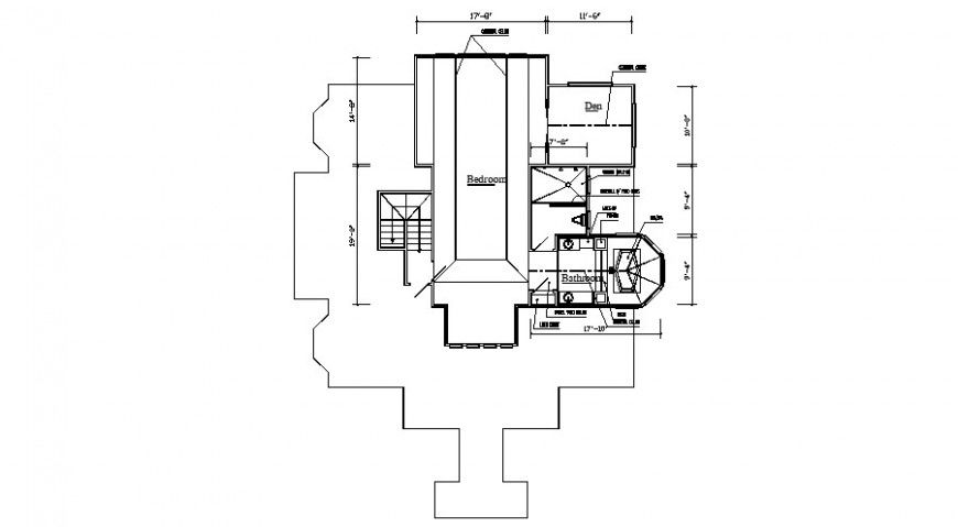 One family house layout plan with framing plan cad drawing details dwg file