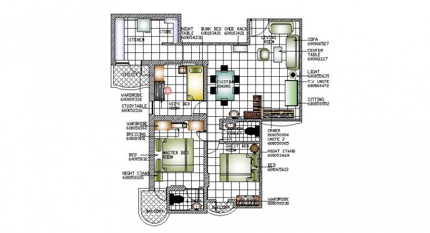 One family house layout plan with furniture layout cad drawing details dwg file