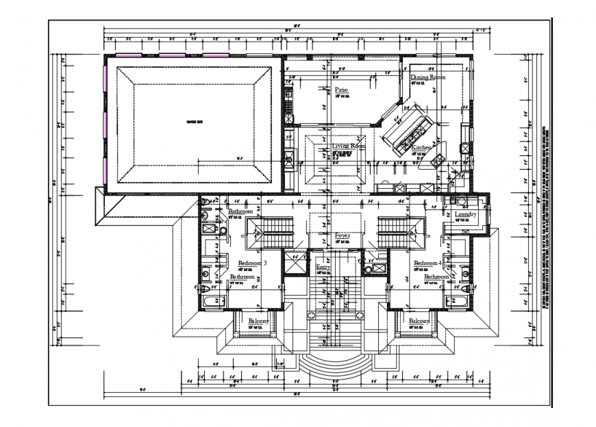 One family house second floor plan cad drawing details dwg file