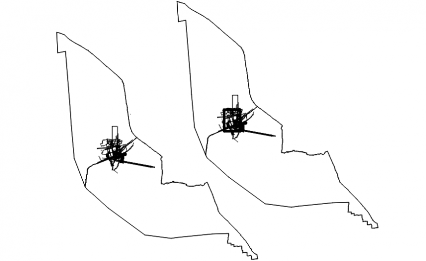 One family house site plan cad drawing details dwg file