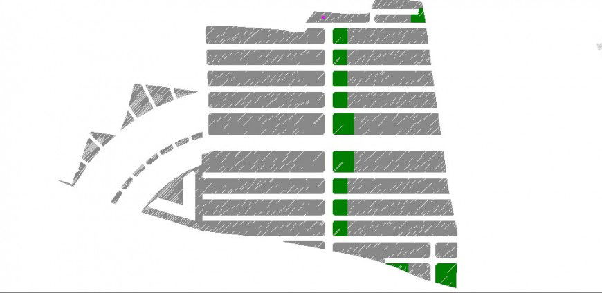 One family housing colony plotting and site plan cad drawing details dwg file