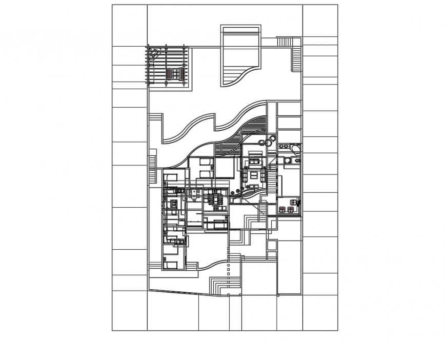One family housing deluxe scale model cad drawing details dwg file