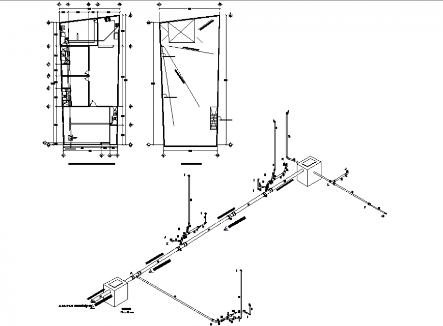 One family housing detail drawing in dwg file.