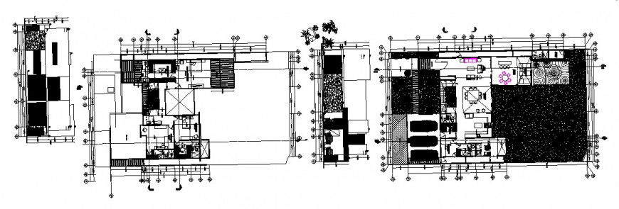 One family layout plan and sanitary installation cad drawing details dwg file
