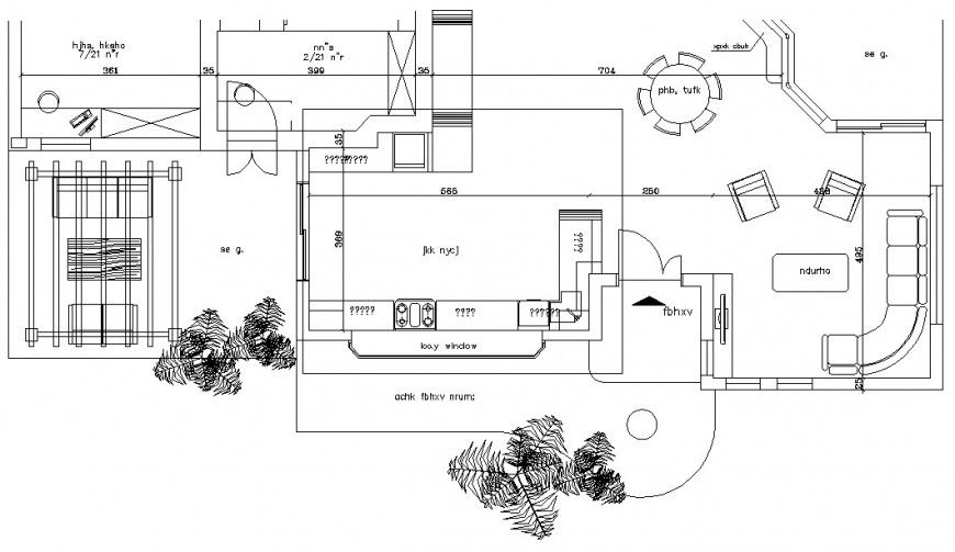 One family residential house distribution plan cad drawing details dwg file