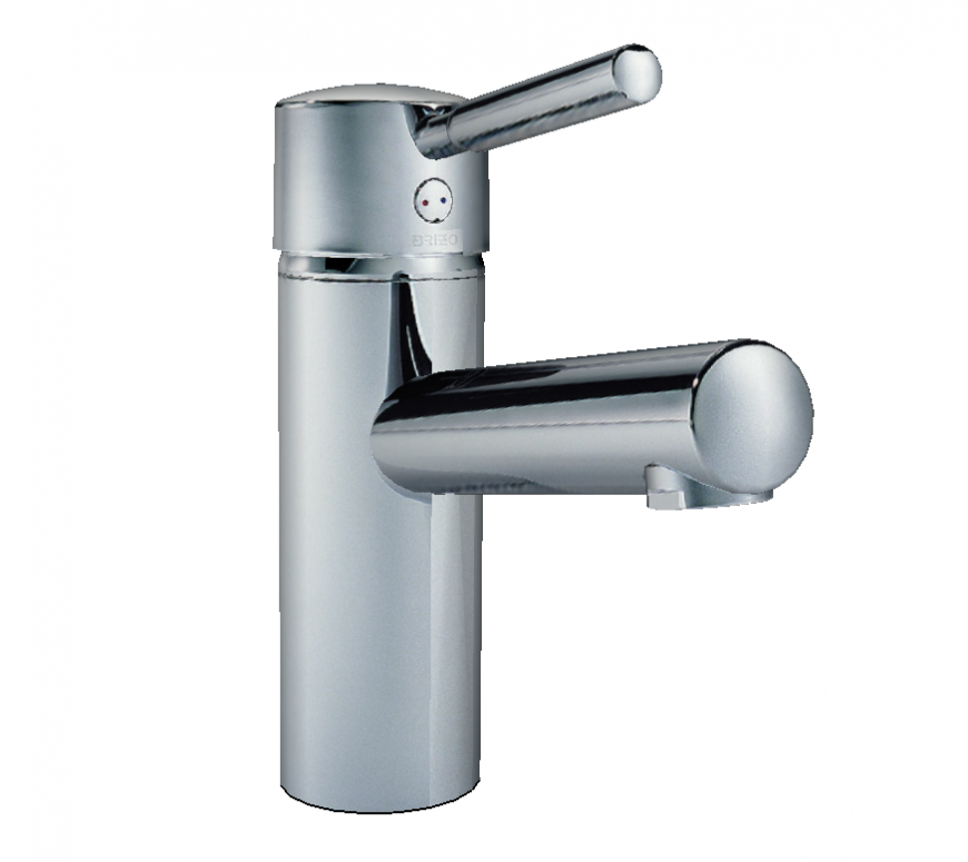 One handle faucet detail elevation 3d model layout Sketch-up file