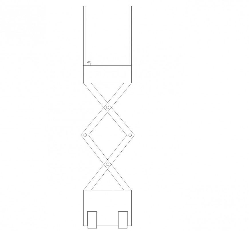 One man scissor lift plan autocad file