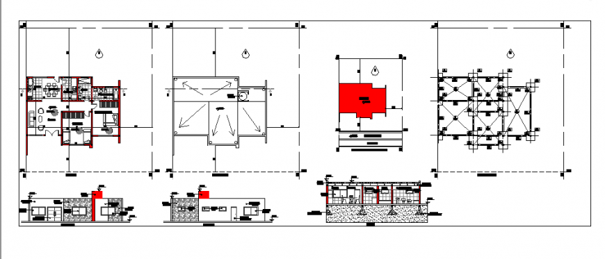 One single family house design drawing project
