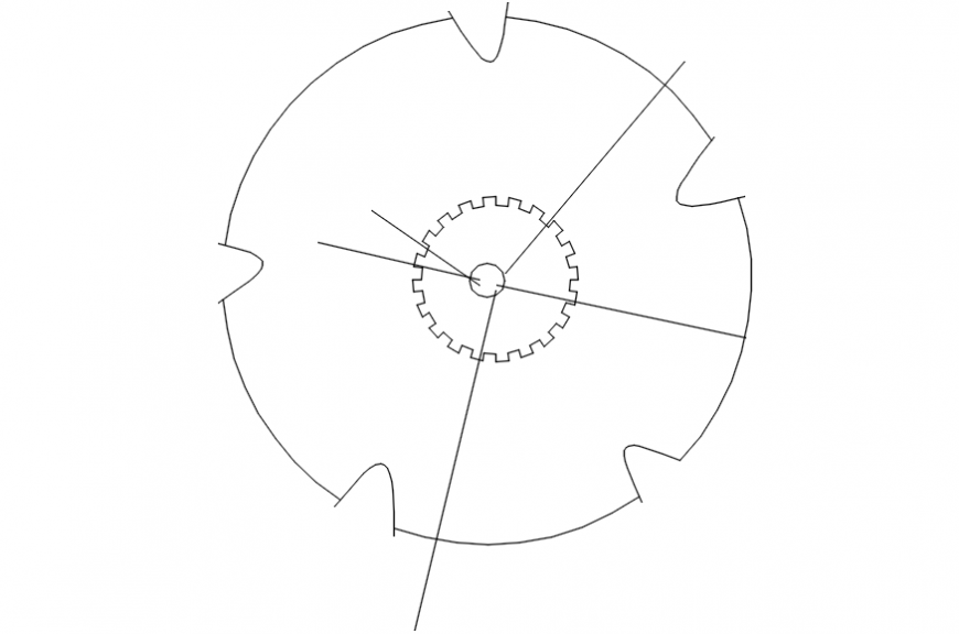 One tree plant top view elevation block details dwg file