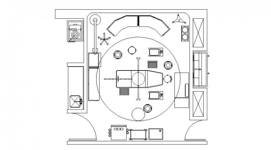 Operating room plan with furniture layout cad drawing details dwg file