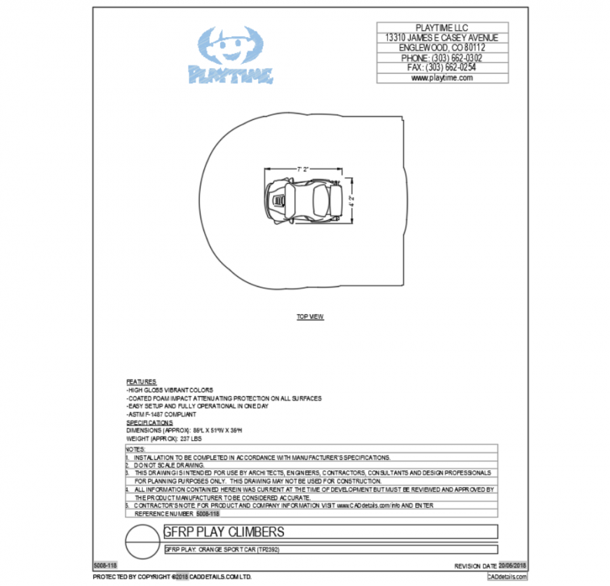 Orange sport car top view cad block design dwg file
