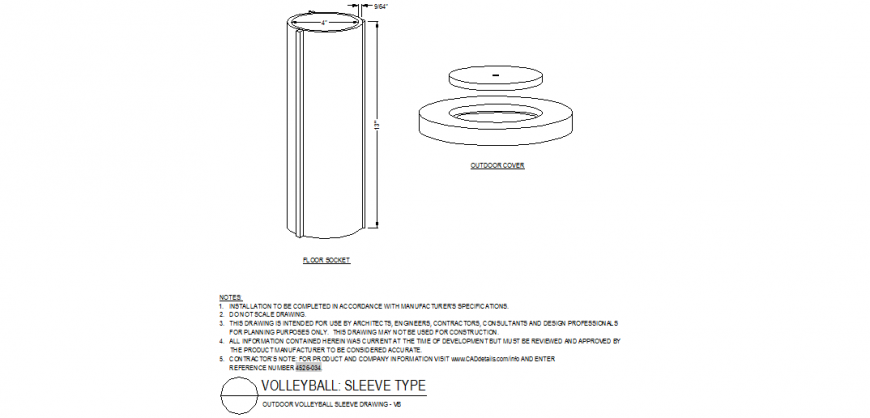 Outdoor volley-ball court detail plan autocad file
