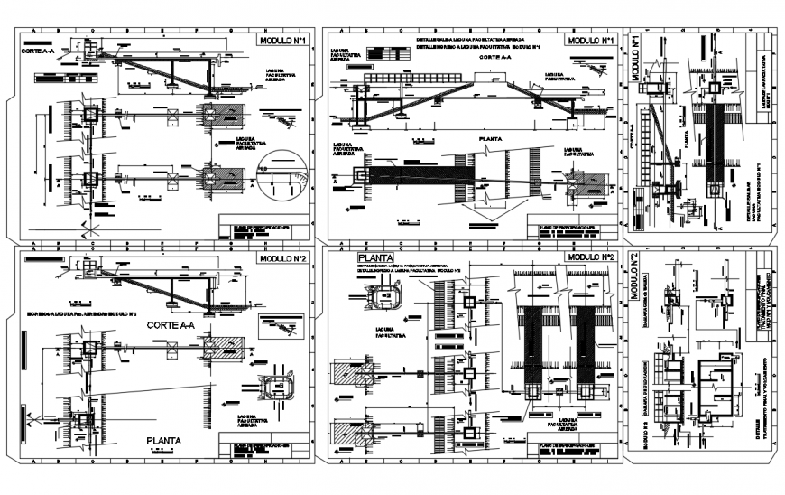 Output and input treatment plant details of black water cad drawing details dwg file