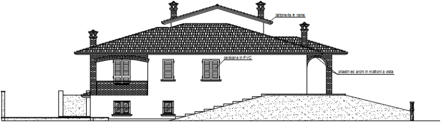 Outside exterior concept of section villa