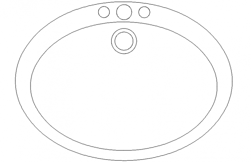 oval floor standing basin .dwg file