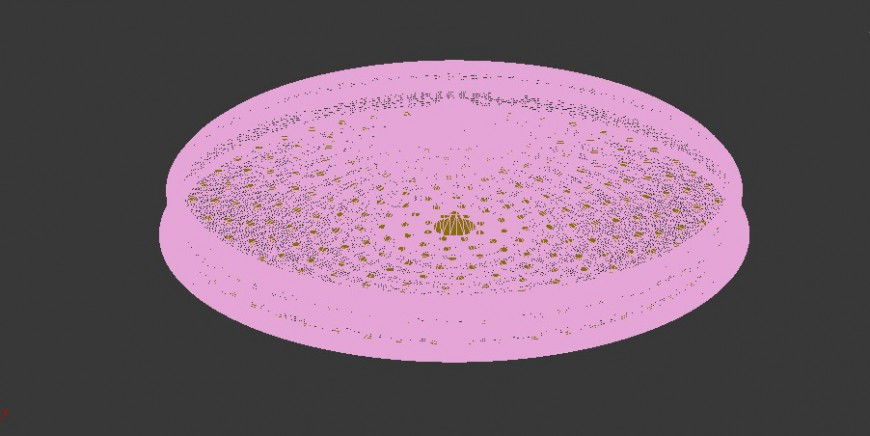 Overhead shower plant 240 mm 3d model cad drawing details skp file