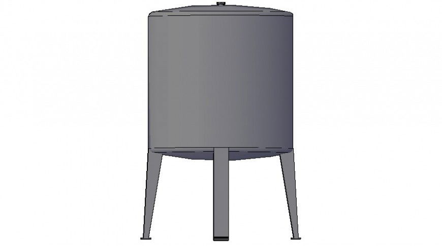 Overhead water tank drawings details elevation 2d view autocad file